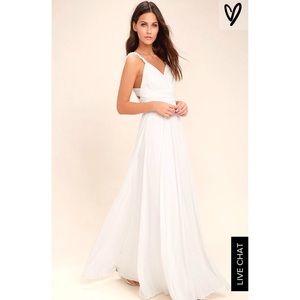 Lulu’s White Maxi Goddess Gown
